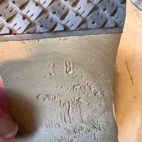 New Bresco Swedish White Perforated Leather Alder Wood Clogs 38 / 7-8 US - Picture 4 of 9